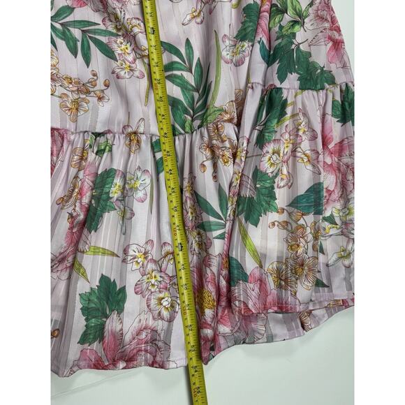 BOSTON PROPER Pink Maxi Dress Off The Shoulder Sparkly English Rose S - Picture 7 of 13